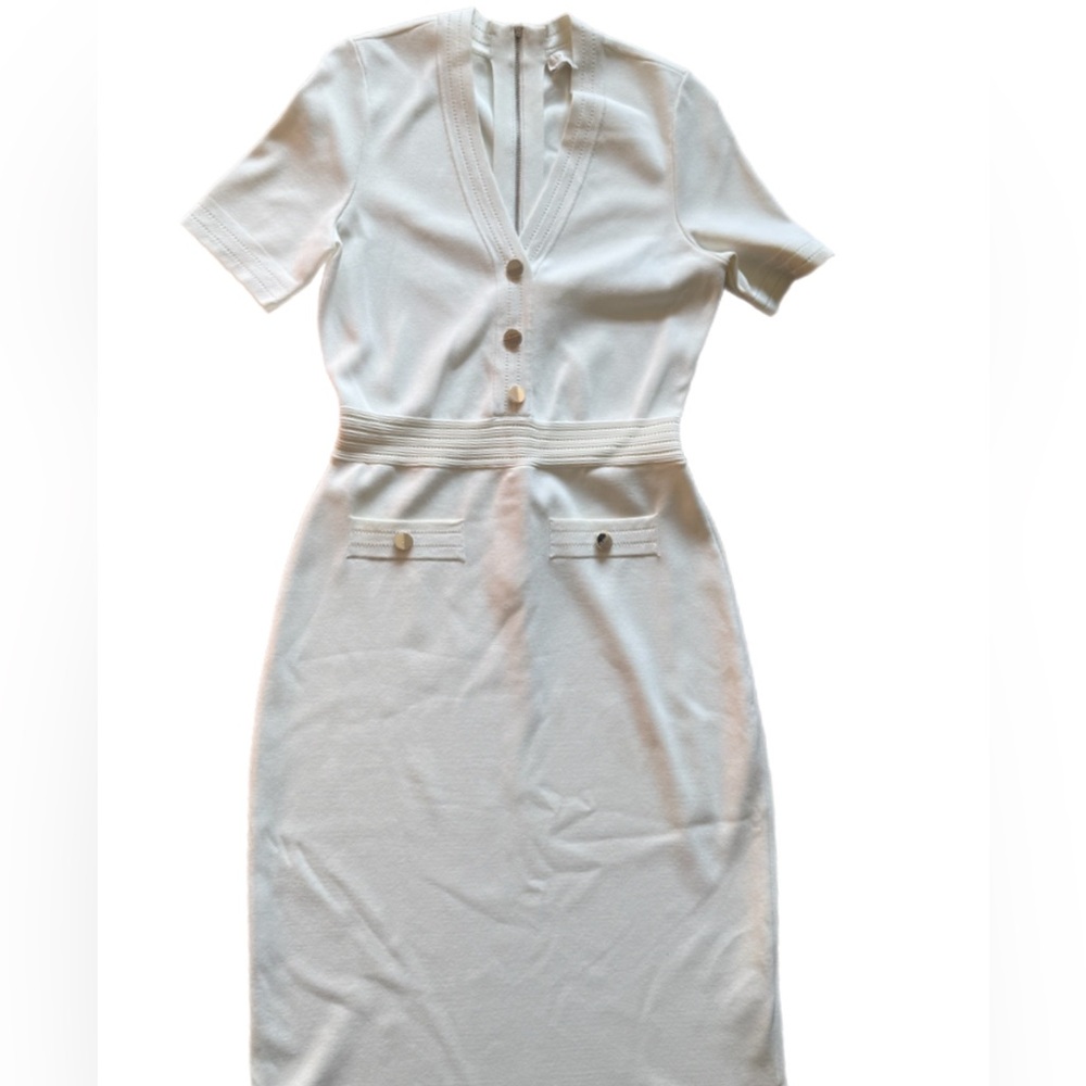 Ted Baker London Cream Short Sleeve Maxi Dress